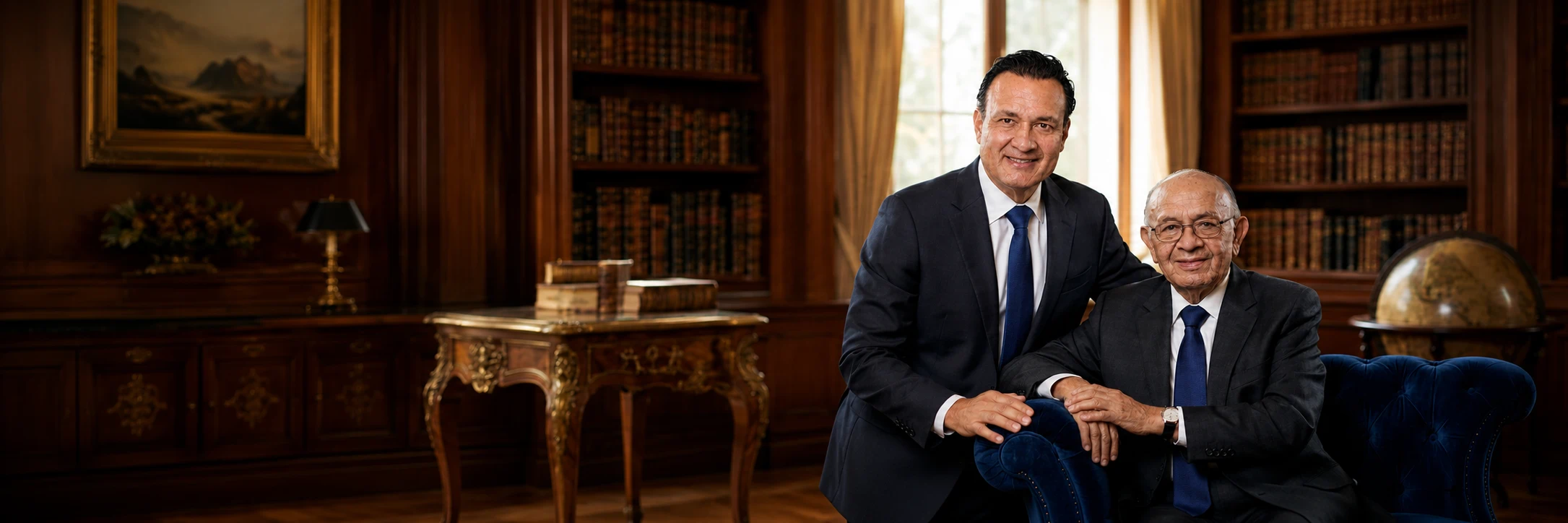 Dr. Mauricio León Rivera junto al Dr. Luis Aurelio León Atoche